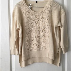 Cotton and Lace Sweater